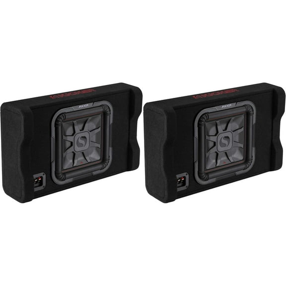 Kicker (2) 49L7TDF122 Down-Firing 12" L7T 2-Ohm Subwoofer Enclosure Bundle