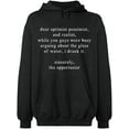 thumbnail image 2 of OXI Hoodie Sweatshirt - Optimist Pessimist And Realist, Basic Casual Hoodie for Men's and Women Fleece Hoodie Long Sleeve - Dark Heather Large, 2 of 3
