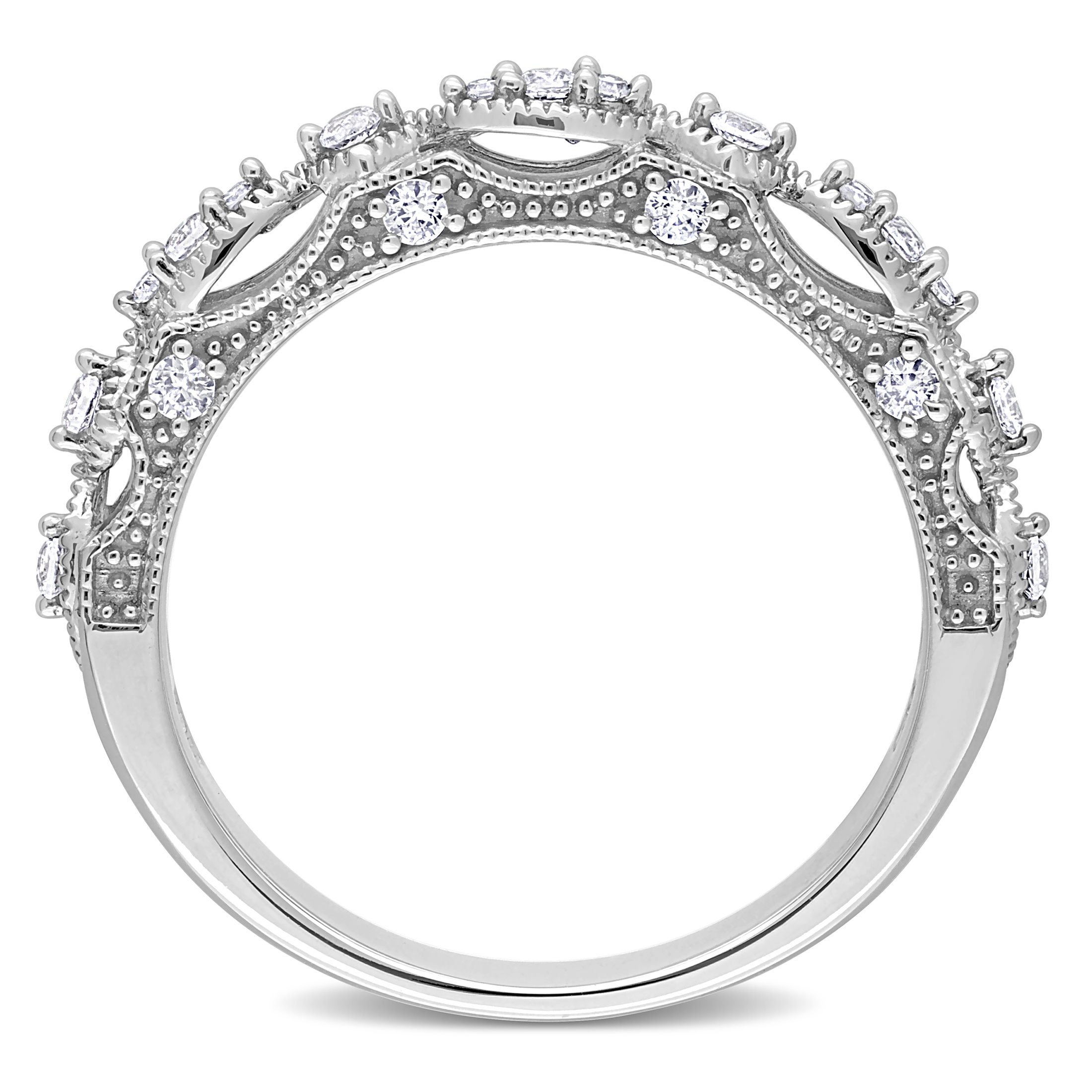 Everly Women's Created Sapphire 10k White Gold Ring