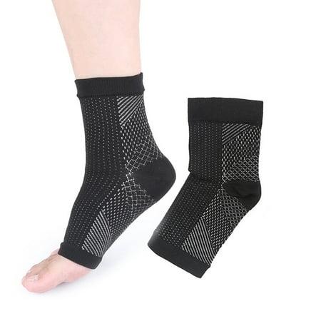 1 Pair Copper Infused Compression Socks Ankle Support Pain Relief Socks ...