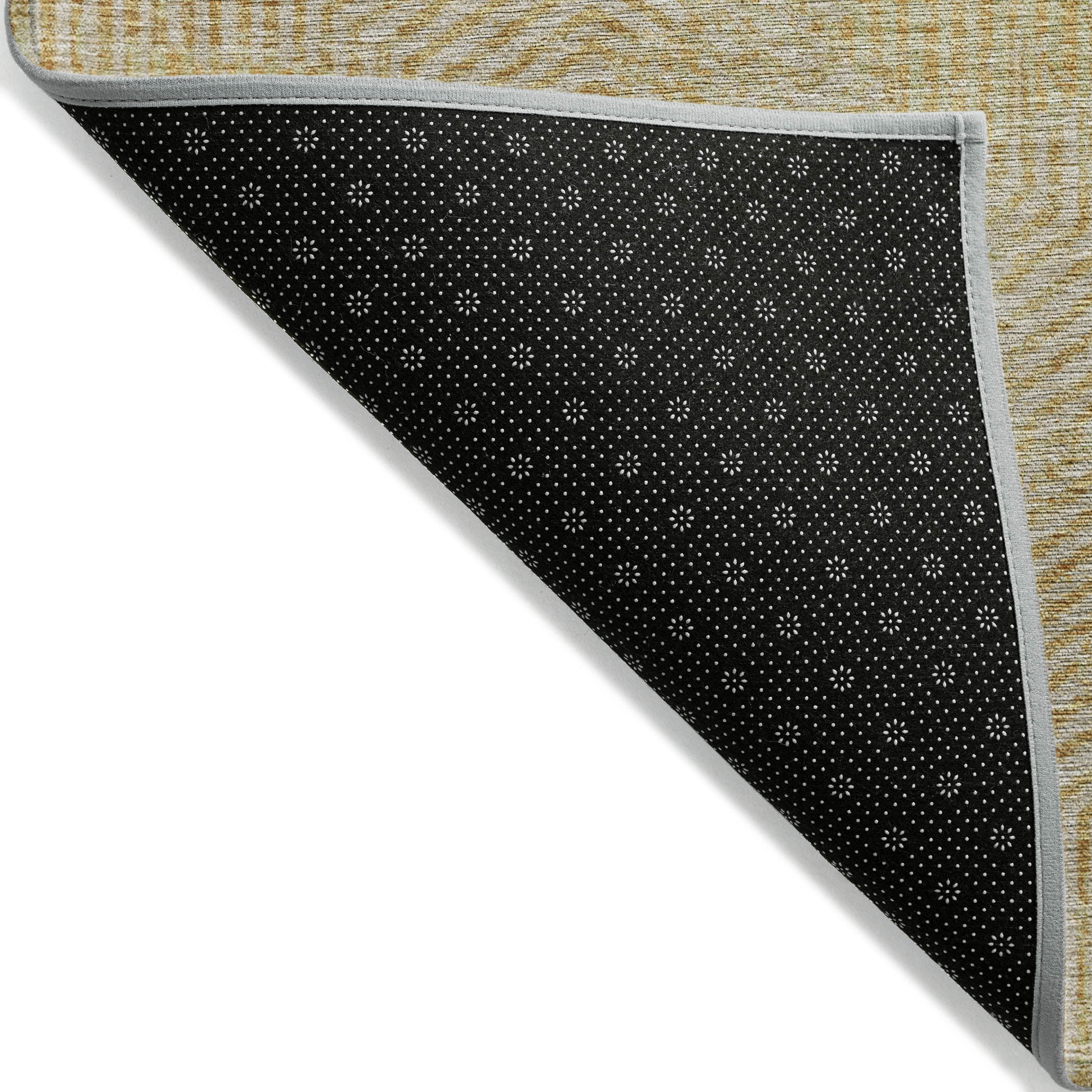 Addison Rugs Chantille Indoor/Outdoor Transitional Geometric Gold Washable Rectangle Rug, 8' x 10'