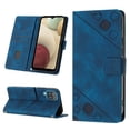 thumbnail image 1 of Compatible with Samsung Galaxy A12 Classic Embossed PU Leather Case with Card Holder Shockproof Cover, 1 of 5