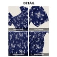 thumbnail image 6 of FlorCurve Plus Size Dresses for Women Square Neck Puff Sleeve Midi Dresses Smocked Floral Print Casual Beach Dresses with Pockets, Navy Blue 3XL, 6 of 7
