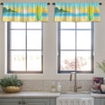 thumbnail image 3 of LALILO Kitchen Curtain Valance Surf Board Sandy Beach Rod Pocket Window Curtain 52"x 18" Set of 2, 3 of 5