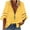 Yellow, variant on Womens Zip V Neck Tops Mesh 3/4 Bell Sleeve T Shirts 2025 Summer Casual Loose Solid Color Blouses
