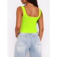 thumbnail image 4 of Womens Sleeveless Tanks Strappy Square Neck Skinny Cami Tops Basic Workout Fitness Crop Tank Top, 4 of 4