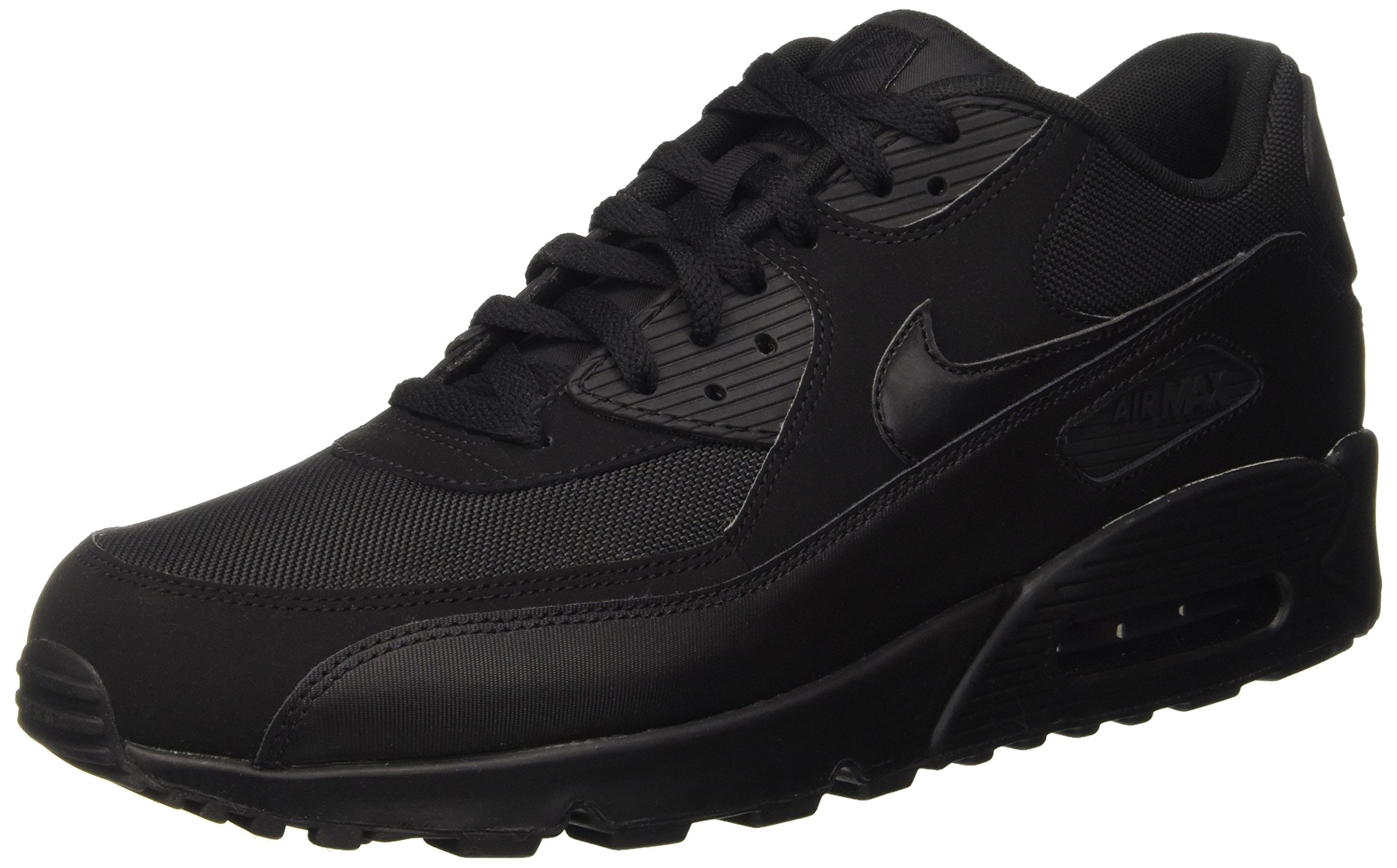 Nike 537384-090: Air Max 90 Men's Essential Running Black/Black Shoes ...