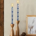 thumbnail image 6 of 10inch Chinoiserie Taper Candles Blue and White Taper Candle Creative Pillar candle for Home Decoration Wedding Party Women Gift, 2pcs, 6 of 6