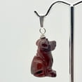 thumbnail image 4 of Red Jasper Dog Pendant | Semi Precious Stone Jewelry | Sterling Silver |, 4 of 10