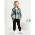 thumbnail image 5 of GYRATEDREAM Boys Long Sleeve Flannel Plaid Shirt Button Down Thick Shirts 6M-4T, 5 of 7