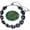 Black, variant on Glow in The Dark Firefly Beads Bracelet, Handmade in USA, Barrel Oval Shaped Luminous Murano Glass Beads Jewelry (Sapphire)