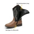 thumbnail image 4 of Apakowa Kids Cowboy Boots - Cowboy and Cowgirl Boots for Boys and Girls, Mid-Calf Square Toe Western Rodeo Boots with Embroidery and Side Zipper (Toddler/Little Kid/Big Kid), 4 of 8