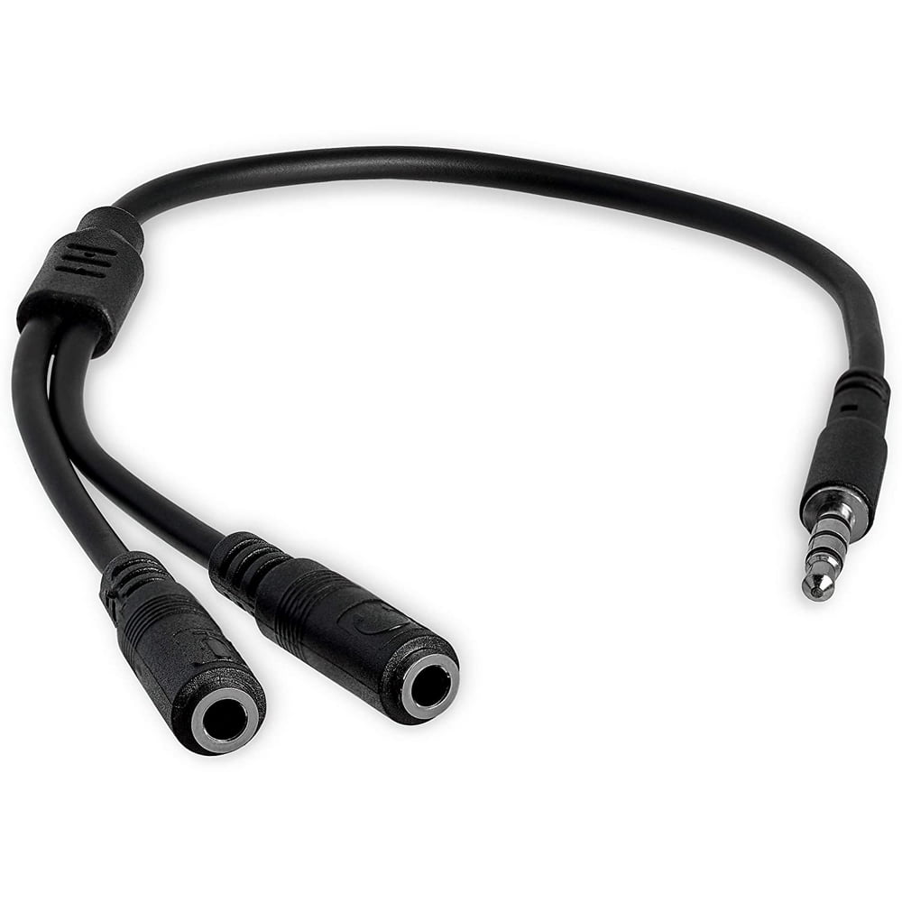 Headset Adapter, Microphone and Headphone Splitter 3.5mm