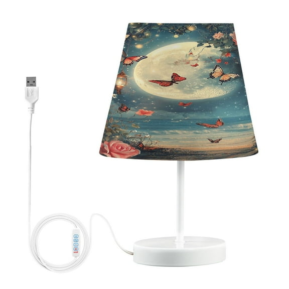BZSMCE Table Lamp Creative Seaside Gardens Simple Pattern Night Light