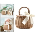 thumbnail image 3 of Bolso de paja, de ratán, bolso de mimbre para mujeres y niñas, bolso de playa de verano, cartera, accesorios para fotos, decoración del hogar Oval Yuyangstore Monedero de paja, 3 of 8