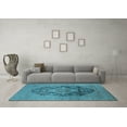 thumbnail image 3 of Ahgly Company Indoor Rectangle Oriental Light Blue Industrial Area Rugs, 2' x 3', 3 of 4
