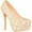 Gold, variant on Women's High Heel Pump Closed Toe Platform Heels Dress Pumps