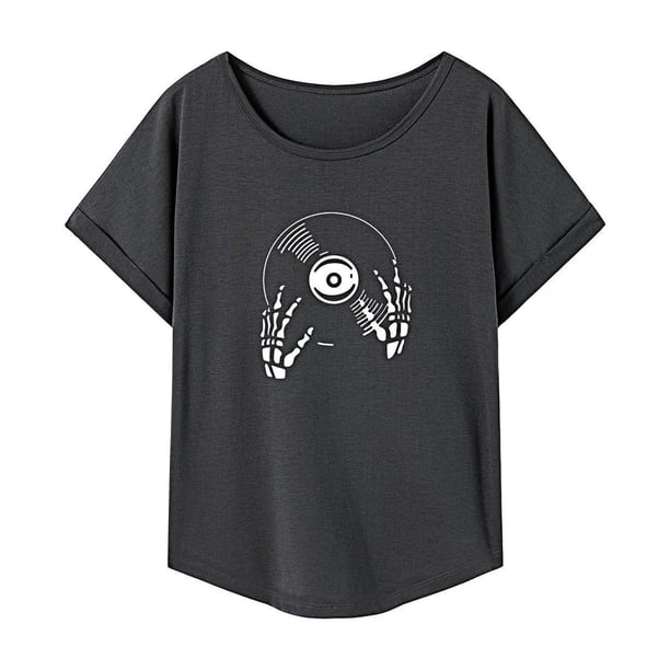 Camiseta para Mujer Verano Ropa Deportiva Ropa Deportiva Camisa con Cuello Redondo para Senderismo Caminar L
