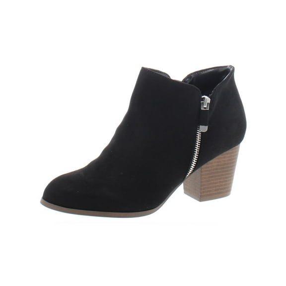 Style & Co. Womens Masrina Faux Leather Double Zip Booties