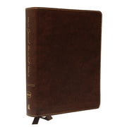NKJV, Journal the Word Bible, Bonded Leather, Brown, Red Letter Edition, Comfort Print: Reflect, Journal, or Create Art Next to Your Favorite Verses (Other)