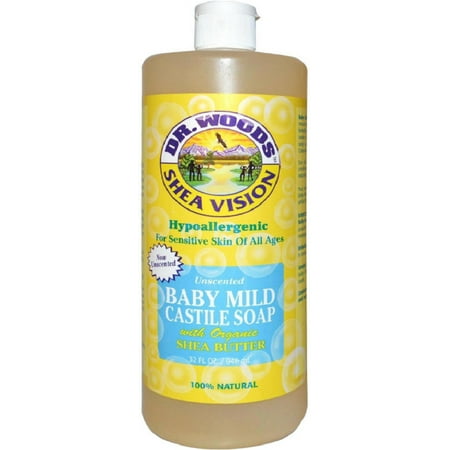 - Dr. Woods Shea Vision Baby Mild Castile Soap with Organic Shea Butter 32 oz (Pack of 4)