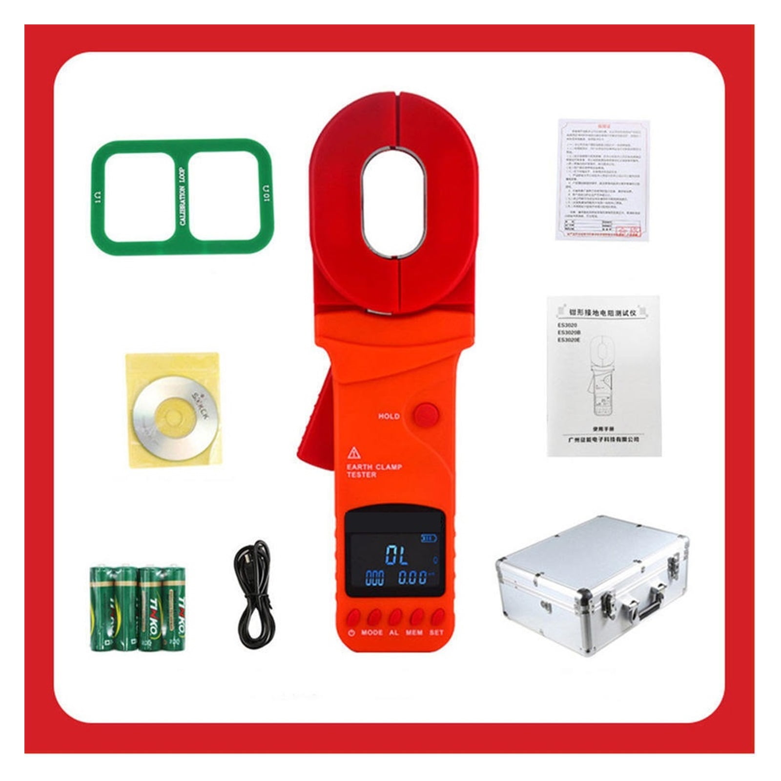 Grounding Resistance Clamp Meter 500/1200/1500 AC Voltage Leakage Current Tester USB Technology ,Efficient Features