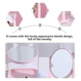 thumbnail image 4 of 1pc Desktop Makeup Mirror Storage Tray Cosmetics Mirror Rotatable Makeup Mirror, 4 of 8