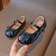 thumbnail image 2 of Girls Bow Decor Mary Jane Flat Shoes with Heart Buckle Scalloped Edge Soft Sole Dress Shoes Cute Princess Shoes, 2 of 9