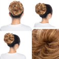 thumbnail image 2 of MY-LADY Synthetic Updo Messy Bun Hairpiece Wavy Curly Chignon Ponytail Thick Thin Hair Extensions Hair Wig(Black Brown Blonde Highlight), 2 of 8