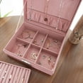 thumbnail image 4 of Caja de joyería para mujer, organizador de 2 capas, soporte de joyería con pantalla bloqueable grande para pendiente, anillo, collar Vhermosa 2035272-3, 4 of 8