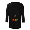 thumbnail image 5 of Fznquz Women Shirts Black History 3/4 Sleeve T Shirt Winter Fall Crew Neck Blouses,M, 5 of 5