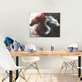 thumbnail image 5 of Logiee Cool Black And White Dragon Print Canvas Wall Art ,Art Poster,Canvas Decorative Picture,Decor Wall Pictures for Living Room Bedroom Bathroom,Ready to Hang, 5 of 6