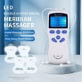 thumbnail image 3 of Máquina de electroestimulación muscular Tens, masajeador de pulso, fisioterapia, alivio del dolor con 4 parches de electrodos, 3 of 5