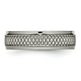 thumbnail image 3 of Auriga Fine Jewelry Titanium Ridged Edge Weave Design 6mm Band for Men Size 13, 3 of 6