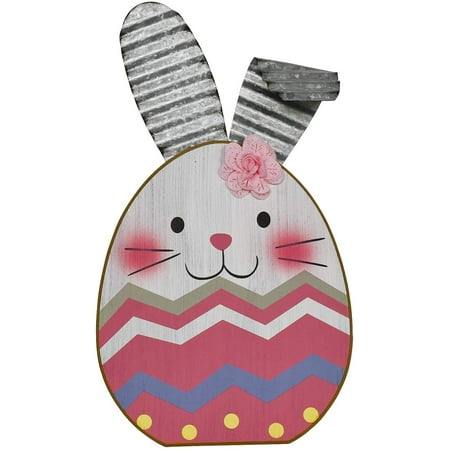 Rustic Wood Easter Rabbit Décor Standing Easter Home Decor Spring Easter Bunny Egg Decor Family Mantel Decor