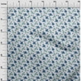 thumbnail image 3 of oneOone Polyester Spandex Light Blue Fabric Floral Sewing Material Print Fabric By The Yard 56 Inch Wide, 3 of 5