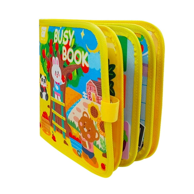 Libro de actividades de fieltro tablero ocupado Desarrollo de imaginación linda Libro de tela para bebés Juego educativo para niños Regalos de Fruta