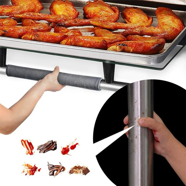 4 Pack Refrigerator Door Handle Cover Kitchen Appliance Decor Handles Anti-Skid Protector Fridge (Gray)