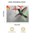 thumbnail image 2 of Nawypu  Canvas Wall Art Hummingbird with Flowers Painting Black and White Birds Picture Prints Modern Artwork for Home Bedroom Bathroom Wall Decor Framed Stretched, 2 of 5