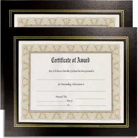 - Charlton Home Riccio Leather Grain Certificate Picture Frame (Set of 2)