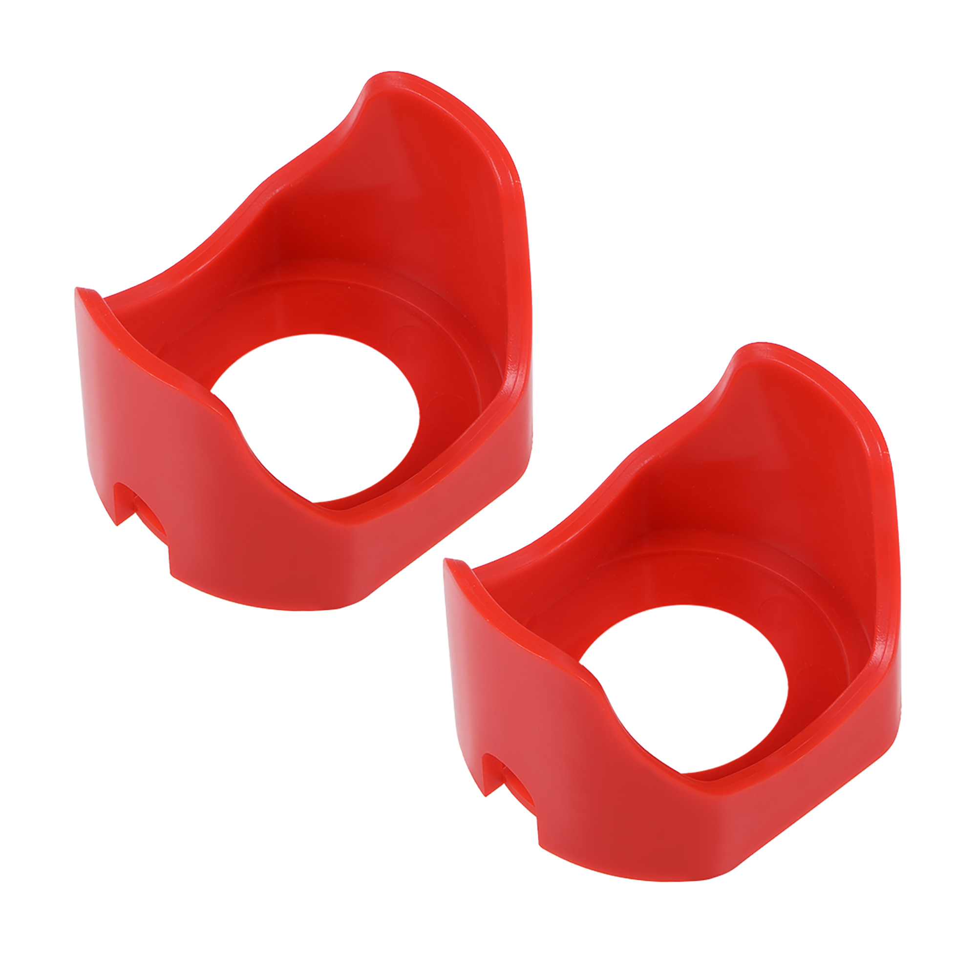 30mm Plastic Two Feet Push Switch Button Protective Cover Red, 2pcs