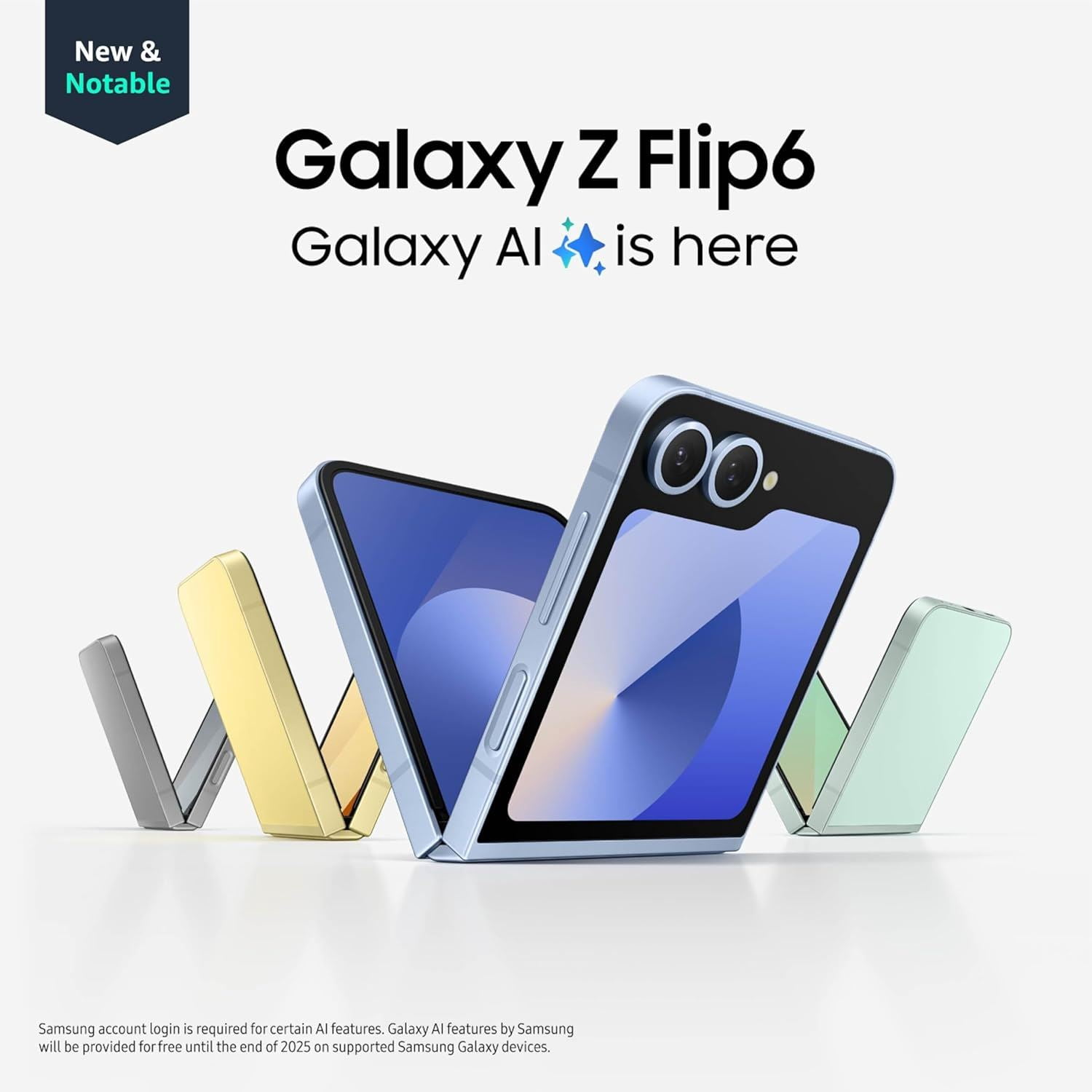 Samsung Galaxy Z Flip6 SM-F741U 256GB, Blue Unlocked Cell Phone