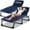 2 Pack Blue with 2 Sided Mattress & Pillow, variant on Slsy 2-Pack Folding Camping Cot with 2 Sided Mattress & Pillow, Adjustable 5-Position Folding Lounge Chair, Portable Sleeping Cots Bed