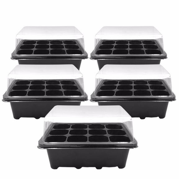 Luxcidy Seed Starter Tray Seedling Kits,Plant Starter Kit with Adjustable Humidity Dome and Base Indoor Greenhouse Mini Propagator for Seeds Growing Starting (12 Hole Nursery Box),1PCS