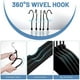 thumbnail image 5 of Colgador de fieltro antideslizante Velvet Hangers HOUSE DAY, color negro, paquete de 60, 5 of 8