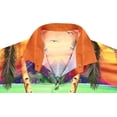 thumbnail image 4 of HAPPY BAY Men's Beach Short Sleeve Santa Claus Party Holiday Shirt Hawaiian Christmas Shirts for Men 5XL Motorcycle Bike, Orange Summer, 4 of 7