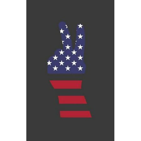 Peace Sign Hand: American Flag with Big Peace Sign Hand Notebook - Best Patriotic Mug with Stars and Stripes for Proud America Patriot!