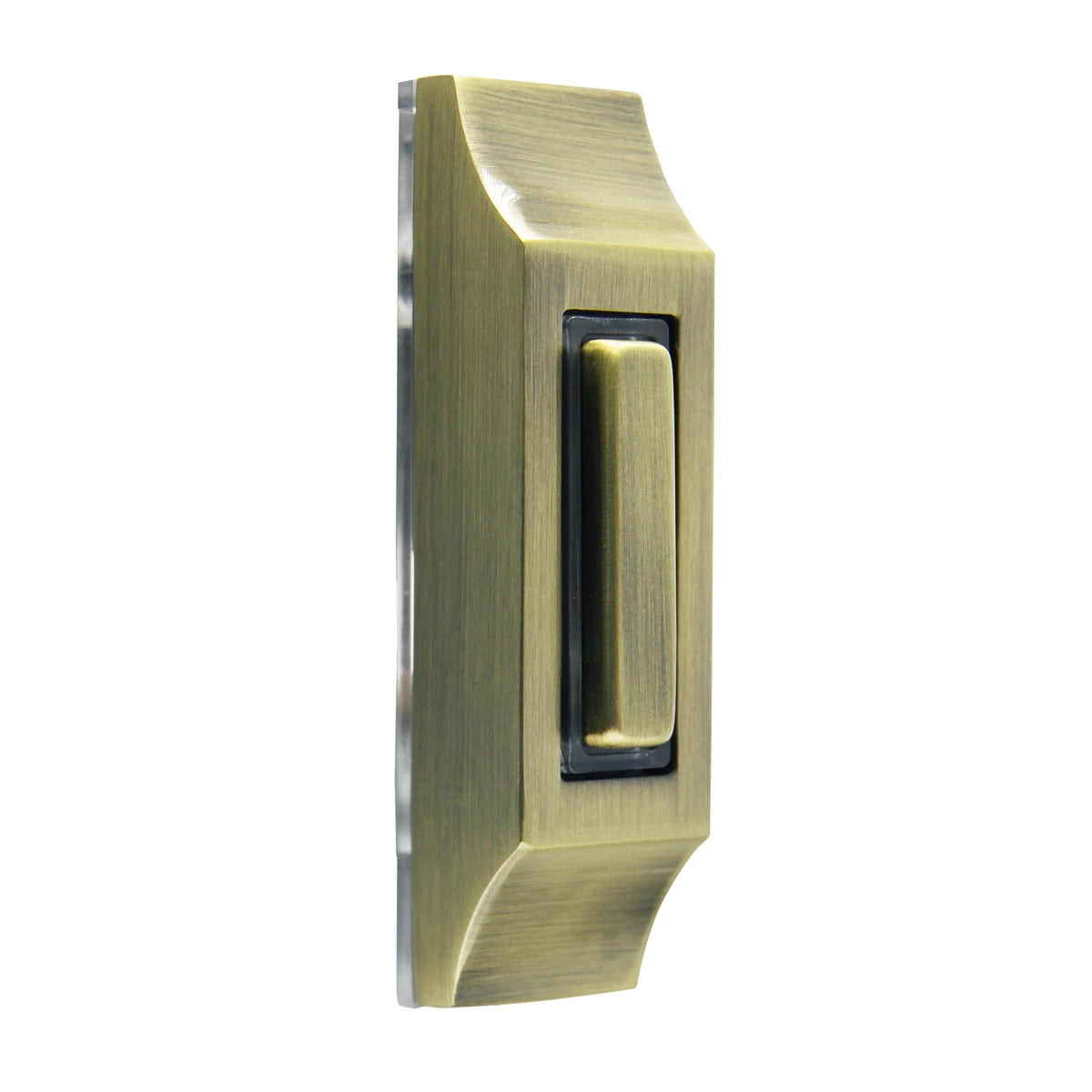 IQ America DP1236A  Contemporary Antique Brass Lighted Pushbutton Doorbell