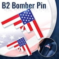 thumbnail image 2 of Aviation Brooch Pin - Unique B2 Design - Metal - for Enthusiasts - Decorative Accessory - Ideal for Clothing, 2 of 6