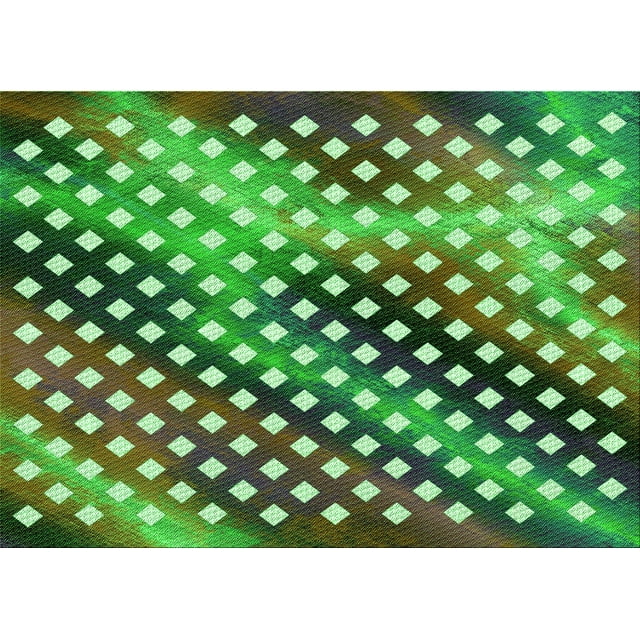 Ahgly Company Tapis Rectangulaire Lavable en Machine Intérieur Transitionnel Vert Armée, 4 Pieds x 6 Pieds
